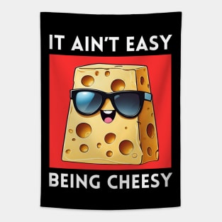 It Ain't Easy Being Cheesy | Cheese Pun Tapestry