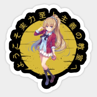 Youkoso Jitsuryoku Shijou Shugi no Kyoushitsu  Sticker for Sale