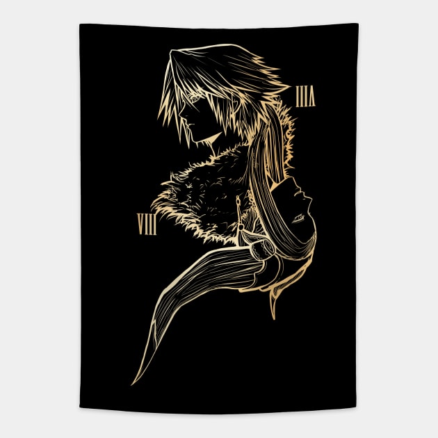 FF8 character art Tapestry by mcashe_art