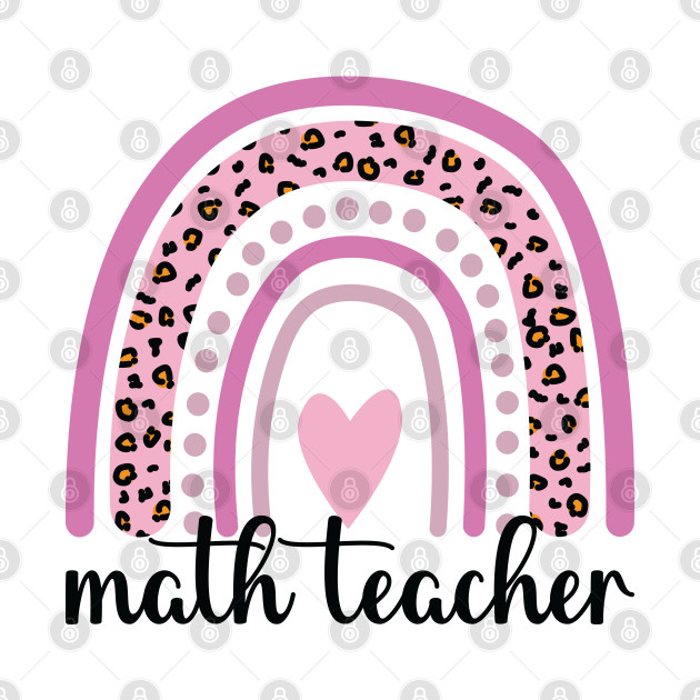 Leopard Rainbow Math Teacher Professor - Math Teachers Gifts - Phone Case