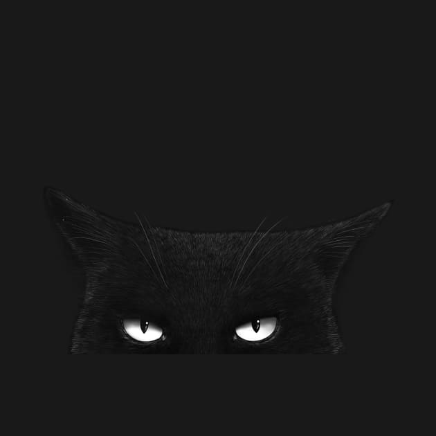 Angry black cat by kodamorkovkart