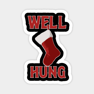 Well Hung Offensive Christmas Magnet