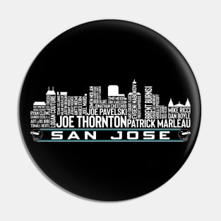 San Jose Hockey Team All Time Legends, San Jose City Skyline Pin