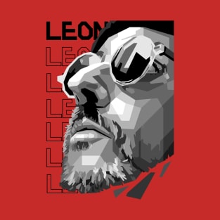 Leon The Professional WPAP Grayscale T-Shirt