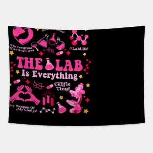 The Lab Is Everything, Lab Week 2024, Medical Lab Tech, Retro Medical Assistant, Patient Care Tech Tapestry