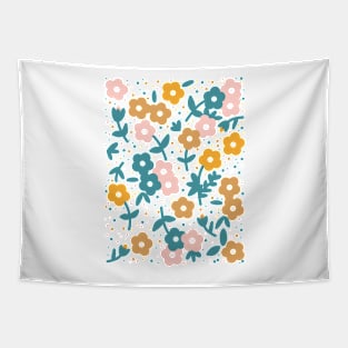 Pink Spring Flower Pattern Tapestry