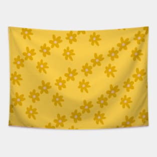 yellpw floral background Tapestry