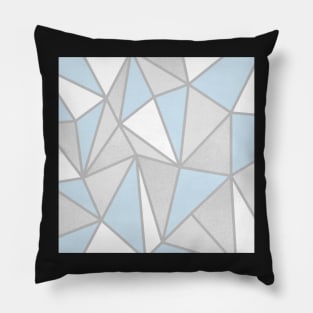 Grey & Blue Geo Pillow