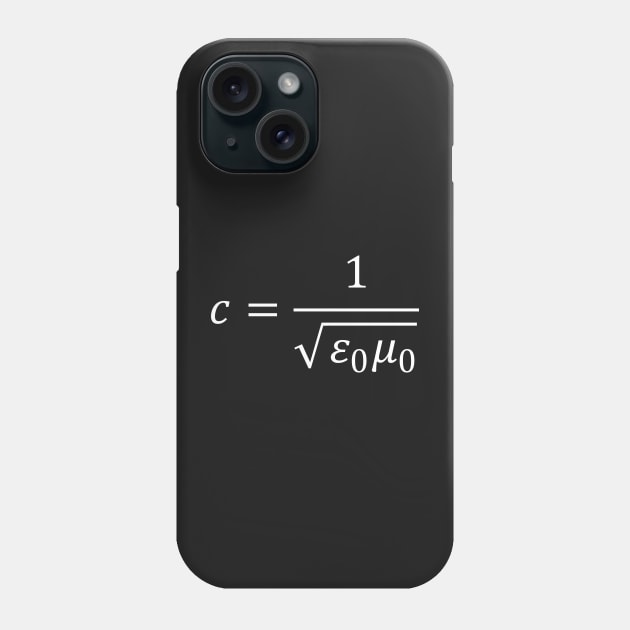 Speed Of Light Formula - Electromagnetism And Physics Phone Case by ScienceCorner