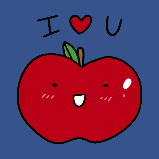 I Heart U Apple by saradaboru