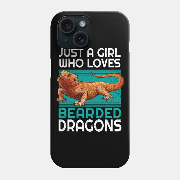 Just a girl who loves bearded dragons, bearder dragon lover, bearded dragon mom Phone Case by Ryuvhiel