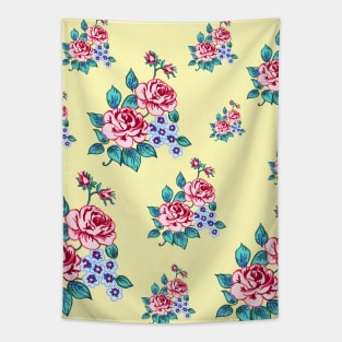 Delicate Rose and Flower Pattern Tapestry