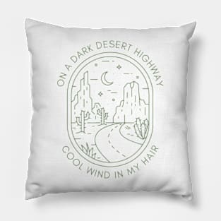 Desert Night Highway Road Succulent Pillow