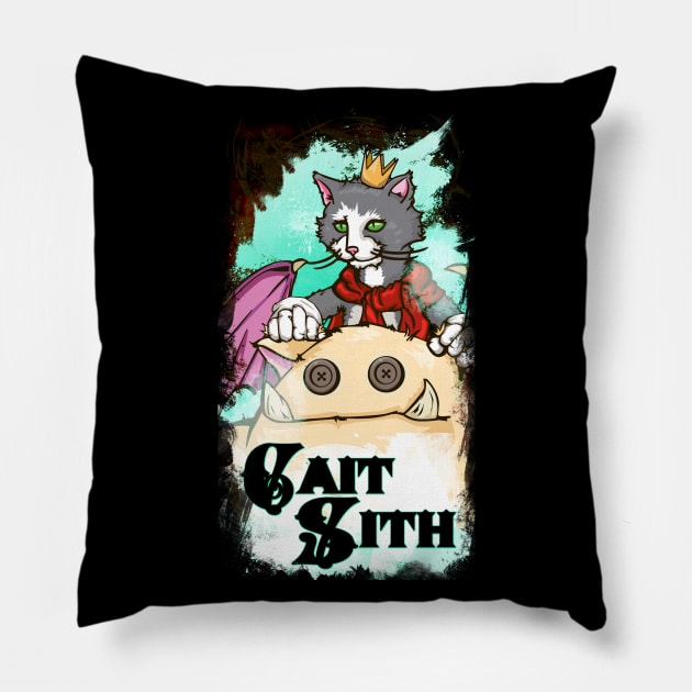 Cait Sith Pillow by Beanzomatic