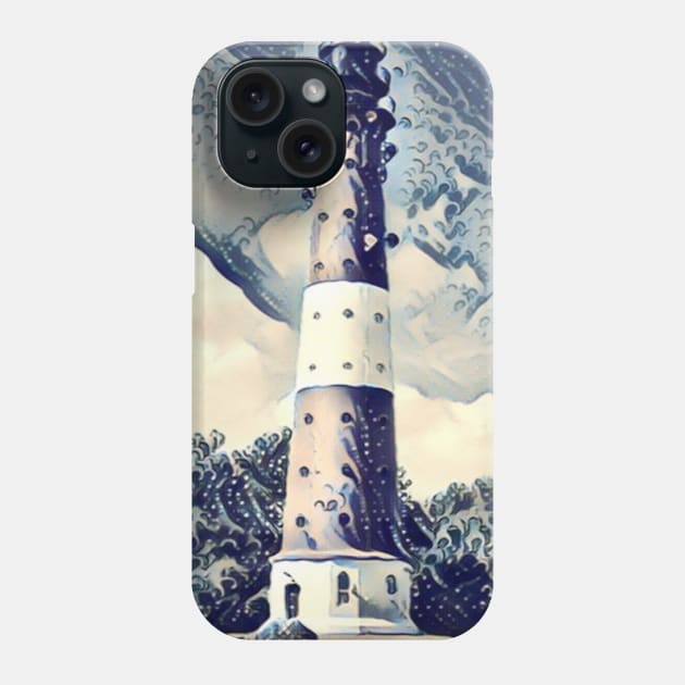 Japanese Art Style Ukiyoe Lighthouse Phone Case by Christine aka stine1