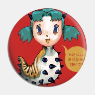 Worm girl Pin