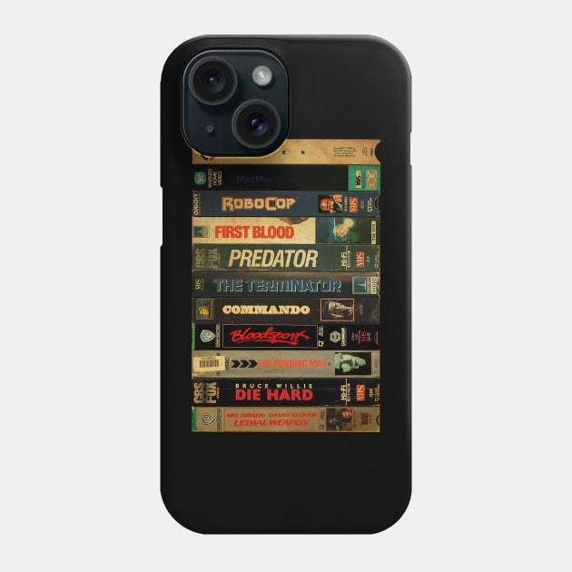 Retro 80's Action Movies - Cassette Style Phone Case by countrydiverse