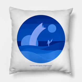 Minimalist Arrakis, Blue Moons Pillow