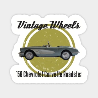 Vintage Wheels - '58 Chevrolette Corvette Magnet