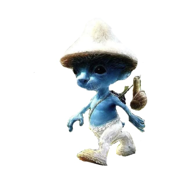 Smurf cat tiktok viral meme funny design by artsuhana