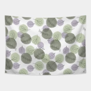 Purple and Green Polka Dots Tapestry