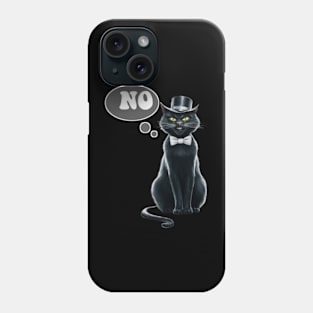 Black Cat says no Phone Case