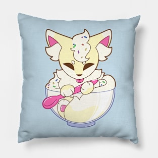 Vanilla Ice Cream Fox Pillow