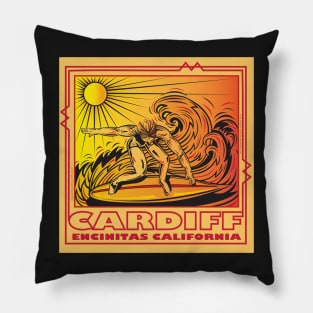 CARDIFF BY THE SEA ENCINITAS CALIFORNIA SURFING Pillow