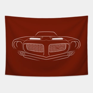 1972 Pontiac Firebird - front stencil, white Tapestry