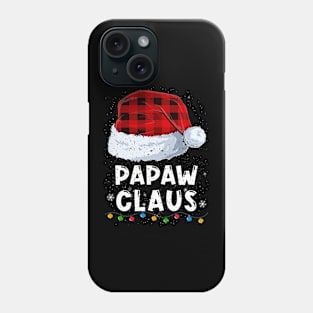 Papaw Claus Red Plaid Christmas Santa Family Matching Pajama Phone Case