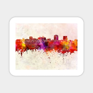 Colorado Springs skyline in watercolor background Magnet