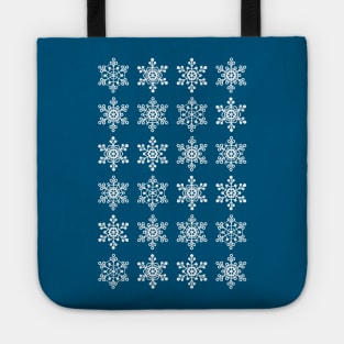 Christmas pattern with snowflakes (White) Tote