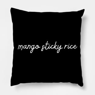 mango sticky rice - white Pillow