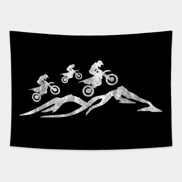 Dirt Bikes Motocross Bikes Hills Nature Riding Tapestry by HuntTreasures