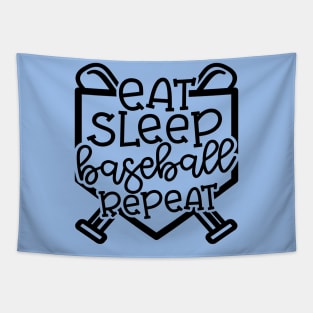 Eat Sleep Baseball Repeat Cute Funny Tapestry