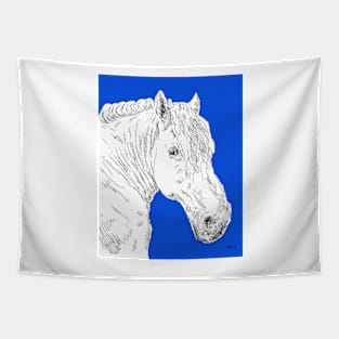 Horse blue Tapestry