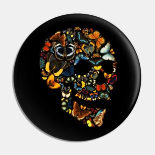 Butterfly Skull Vintage Pin