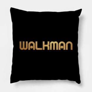 Walkman retro gold Pillow