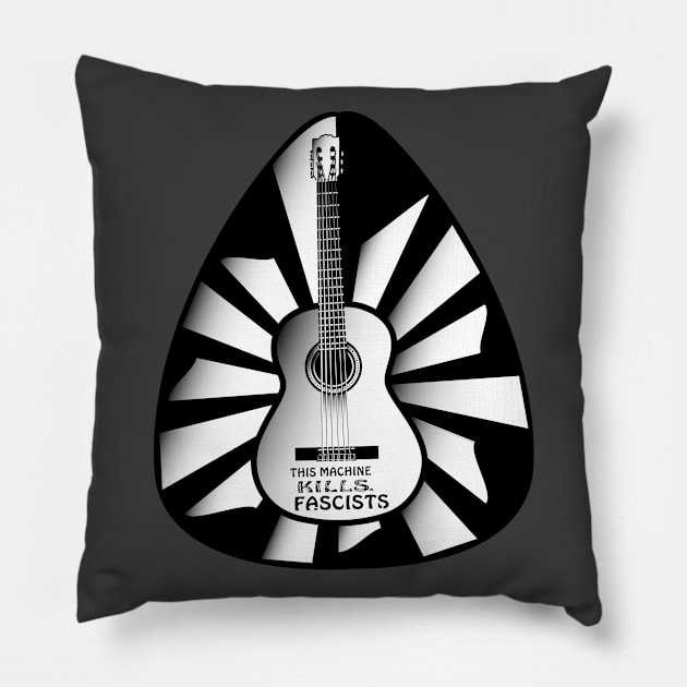 This Machine Kills Fascists Guitar and Pick Pillow by MonkeyBusiness