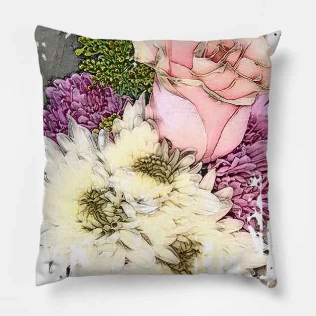 A Perfect Bouquet Pillow by EloiseART