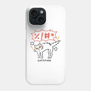 Cattitude Back Print Phone Case