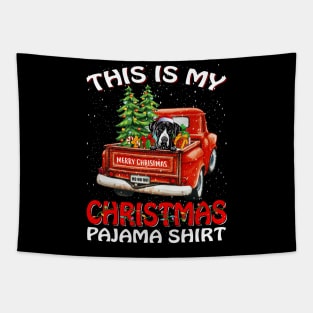 This Is My Christmas Pajama Shirt Great Dane Truck Tree Tapestry