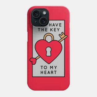 You Have the Key to My Heart | Cute Valentine Badge Phone Case