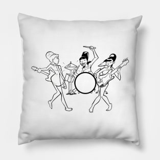 The Houseband of Blue Leaves Pillow