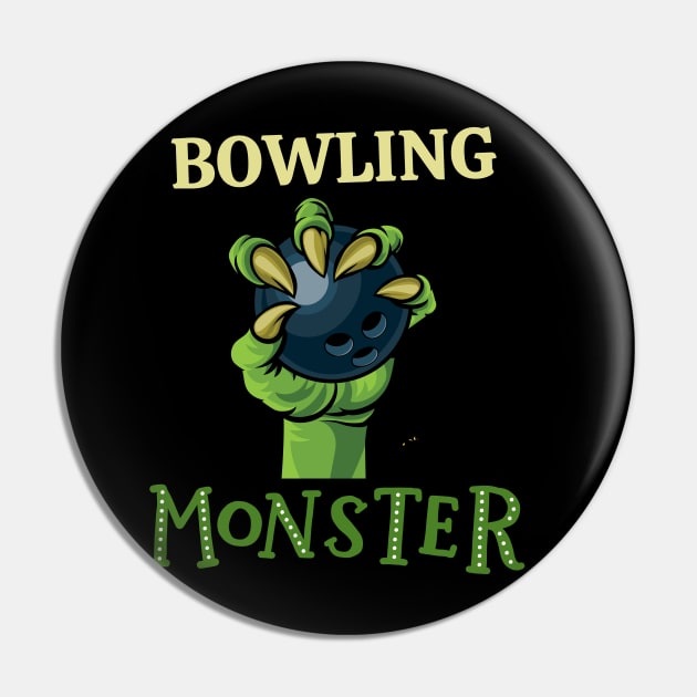 Bowling monster sport Gift for Bowling player love Bowler funny present for kids and adults Pin by BoogieCreates