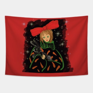 black rabbit new year Tapestry