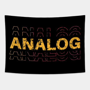 Analog Distressed Neon Design Tapestry