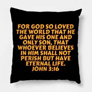 Bible Verse John 3:16 Pillow