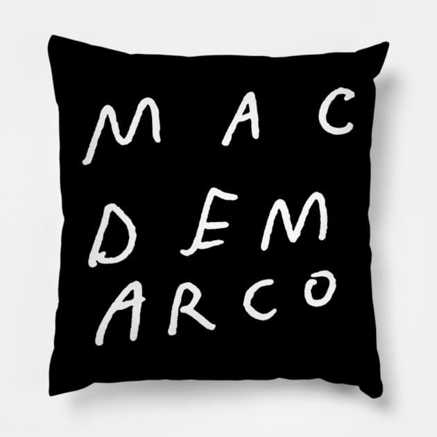 Mac Demarco Salad Days Handwriting Inverted Pillow by SOMASHIRTS