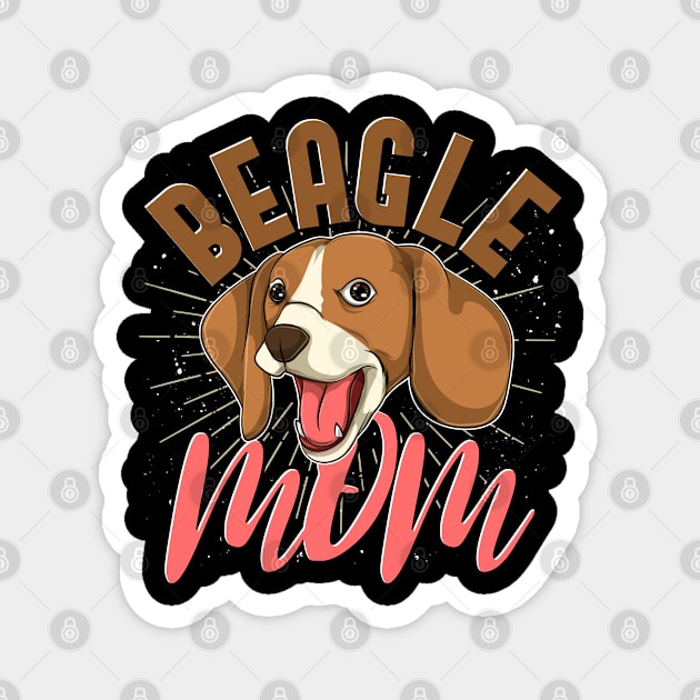 Dog Mom Mothers Day Dog Lover Dog Breed Beagle Magnet by ShirtsShirtsndmoreShirts